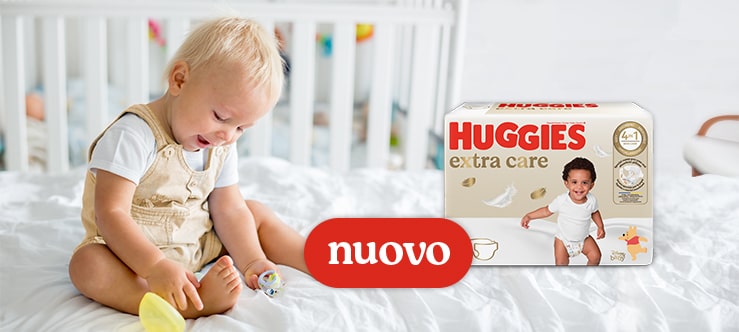 Huggies + pannolino+ extra care+ protezione+ cuscinetti assorbenti + winnie the pooh